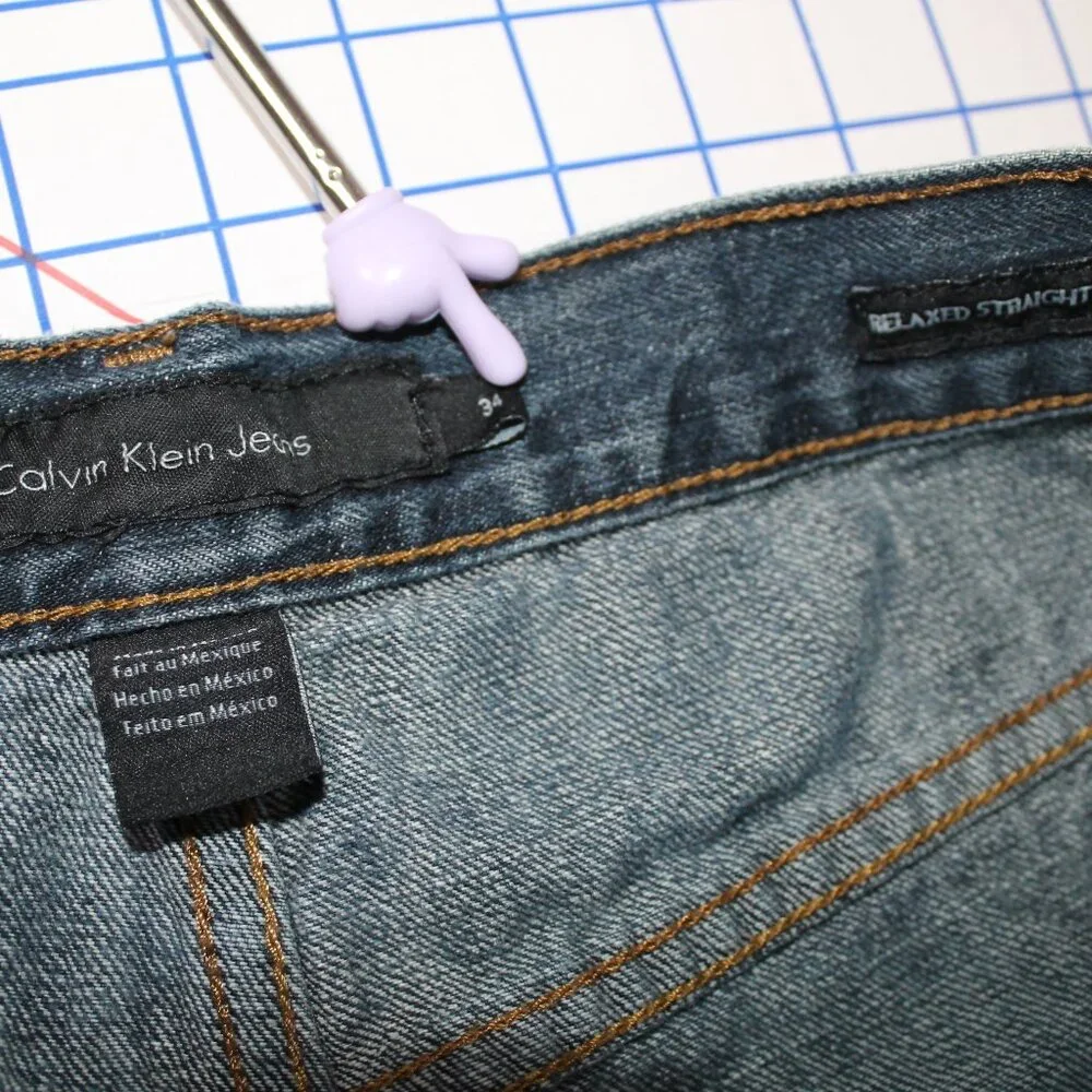 Calvin Klein Relaxed Straight Leg Men's Jeans, 34/33
